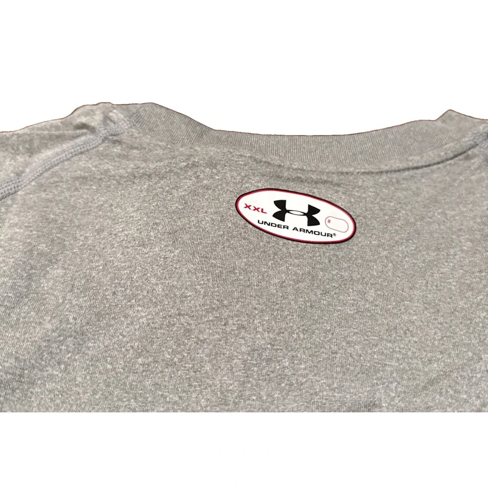 Under Armour Men's T shirt 2XL Loose Crew Neck HeatGear Gray NWT